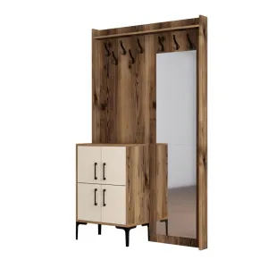 Predsieňová stena Berlin BC - Walnut, Cream