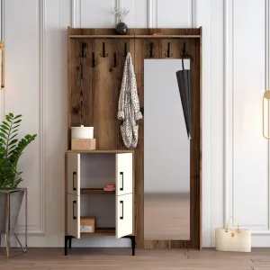 Predsieňová stena Berlin BC - Walnut, Cream