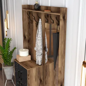 Predsieňová stena Berlin BC - Walnut, Black Marble