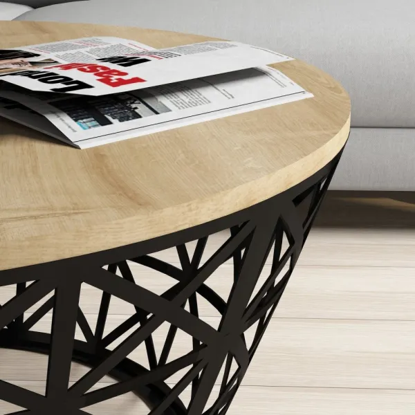 Konferenčný stolík Stil Metal Ferforje - Oak