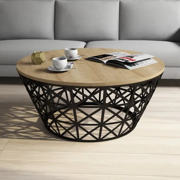 Konferenčný stolík Stil Metal Ferforje - Oak
