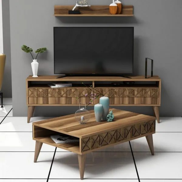 Living Room Furniture Set Line - Walnut