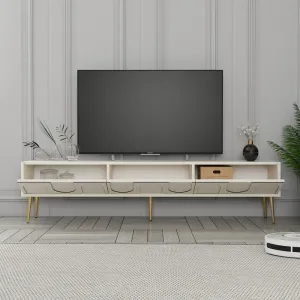 TV stolík Lyon 43 - Cream, Gold