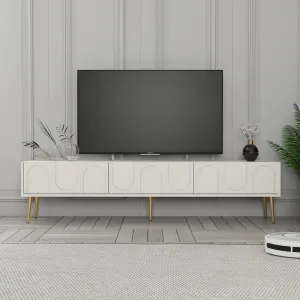 TV stolík Lyon 43 - Cream, Gold