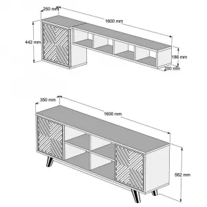 TV skrinka / Obývacia stena Inci - Walnut