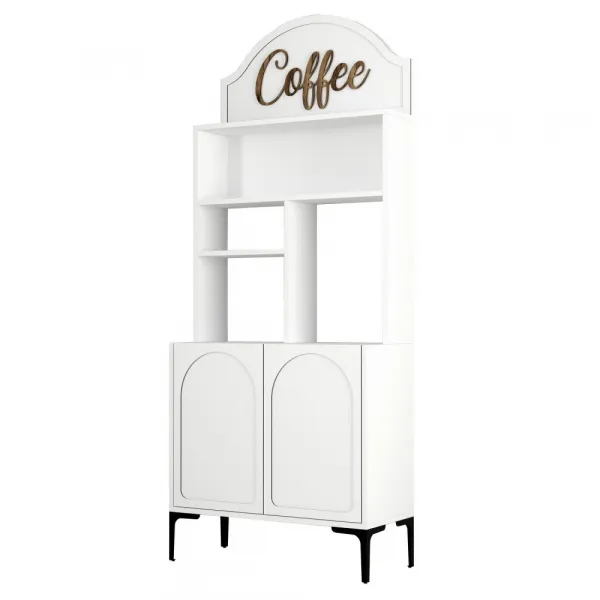 Coffee Bar Cabinet Lyon 80 - White, Black