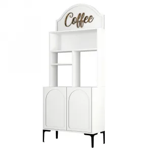 Coffee Bar Cabinet Lyon 80 - White, Black