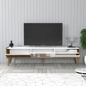TV stolík Valensiya - Walnut, White