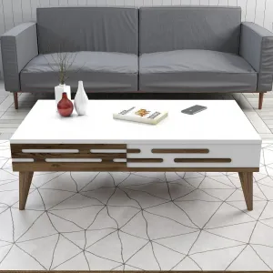 Konferenčný stolík Valensiya - Walnut, White