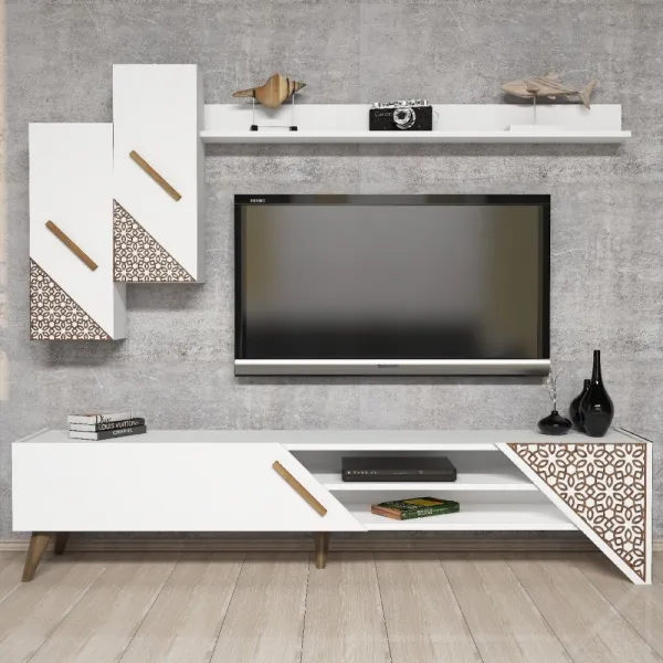TV skrinka / Obývacia stena Beril - White