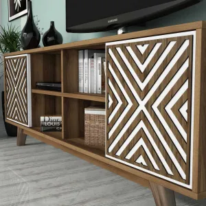 TV skrinka / Obývacia stena Inci - Walnut, White