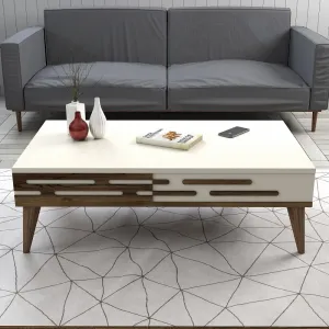 Konferenčný stolík Valensiya - Walnut, Cream