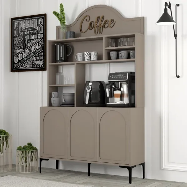Coffee Bar Cabinet Lyon 120 - Atlas, Black