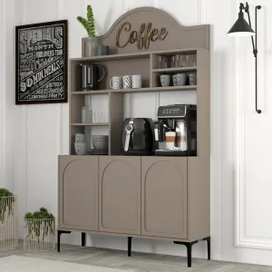 Coffee Bar Cabinet Lyon 120 - Atlas, Black