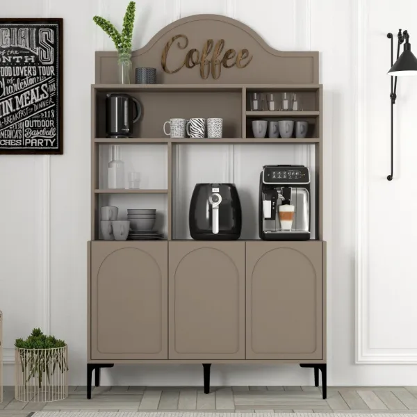 Coffee Bar Cabinet Lyon 120 - Atlas, Black