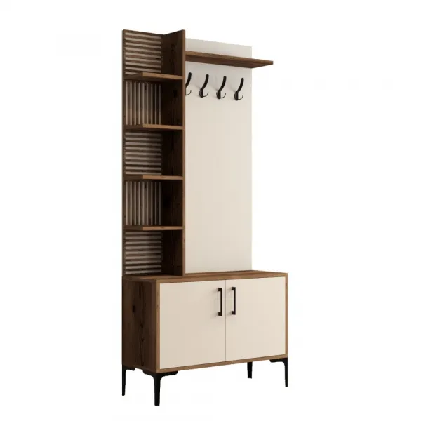Predsieňová stena Viyana D - Walnut, Cream