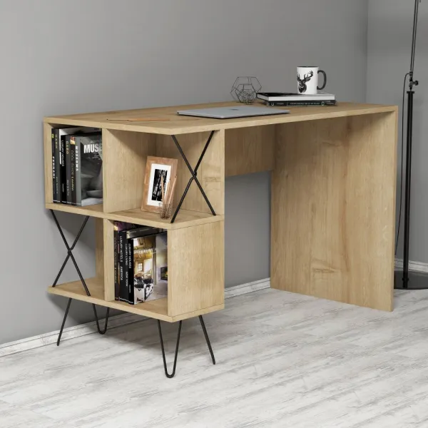 Písací stôl s knižnicou Extra - Oak