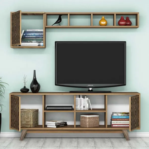 TV skrinka / Obývacia stena Inci - Walnut