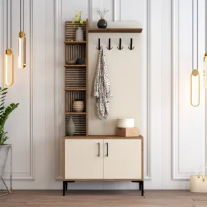 Predsieňová stena Viyana D - Walnut, Cream