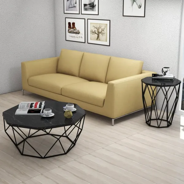 Príručný stolík / Odkladací stolík Sofya - Black Marble