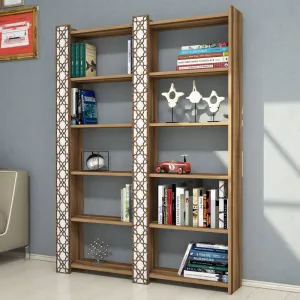 Knižnica City 2 - Walnut, White
