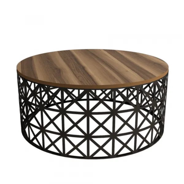 Konferenčný stolík Selin Metal Ferforje - Walnut