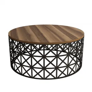 Konferenčný stolík Selin Metal Ferforje - Walnut
