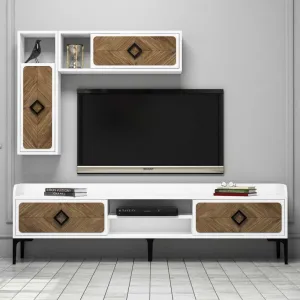 TV skrinka / Obývacia stena Samba - White