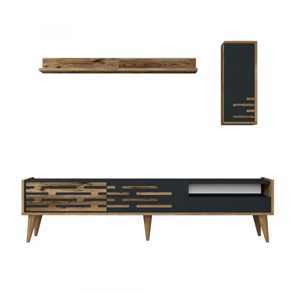 TV skrinka / Obývacia stena Valensiya - Walnut, Anthracite
