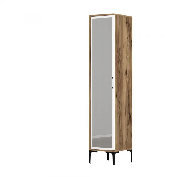 Šatníková skriňa Kumsal R - Walnut, White