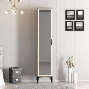 Šatníková skriňa Kumsal R - Walnut, White