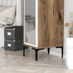 Šatníková skriňa Kumsal R - Walnut, White