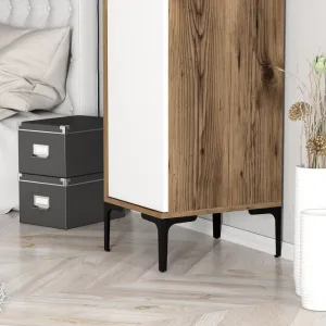 Šatníková skriňa Kumsal S - Walnut, White