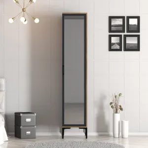 Šatníková skriňa Kumsal R - Walnut, Anthracite