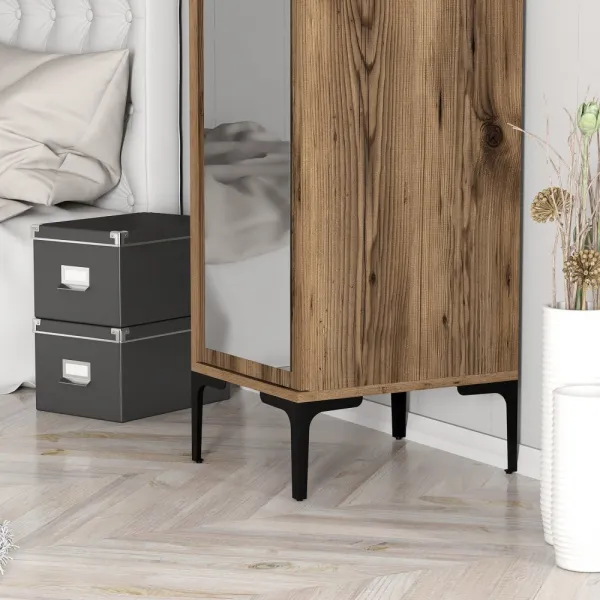 Šatníková skriňa Kumsal R - Walnut