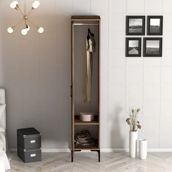 Šatníková skriňa Kumsal P - Walnut