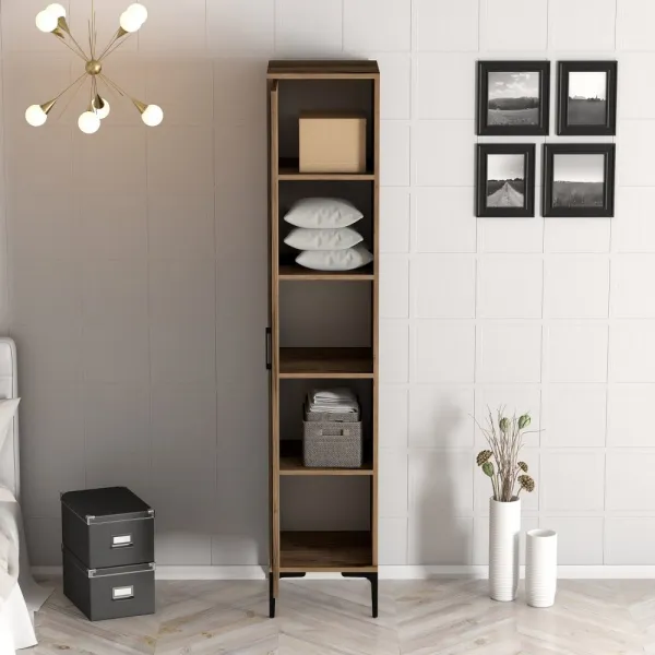 Šatníková skriňa Kumsal P - Walnut