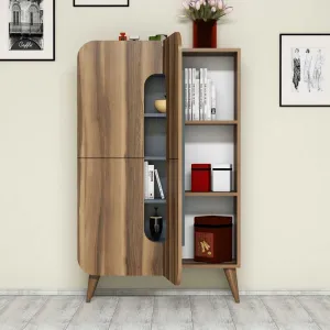 Viacúčelová skrinka Mine - Walnut, Blue
