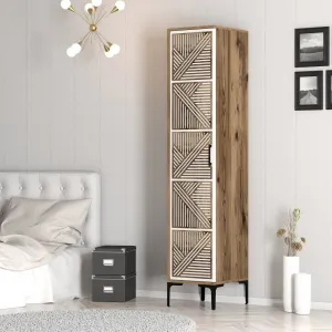 Šatníková skriňa Kumsal P - Walnut, White
