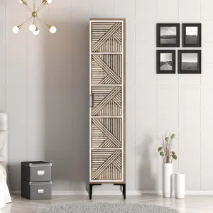 Šatníková skriňa Kumsal P - Walnut, White