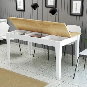 Jedálenský stôl Milan 896 - White, Oak