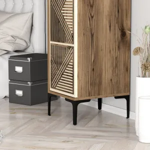 Šatníková skriňa Kumsal P - Walnut, Cream