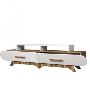 TV stolík Flora - Walnut, White