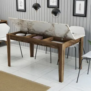 Jedálenský stôl Milan 515 - Walnut, White