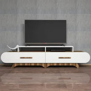 TV stolík Flora - Walnut, White
