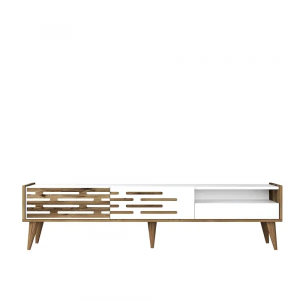 TV stolík Valensiya - Walnut, White