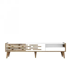 TV stolík Valensiya - Walnut, White