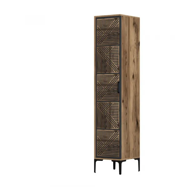 Šatníková skriňa Kumsal P - Walnut, Anthracite
