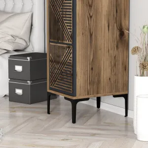 Šatníková skriňa Kumsal P - Walnut, Anthracite