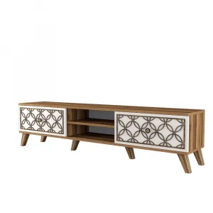 TV stolík Class - Walnut, White